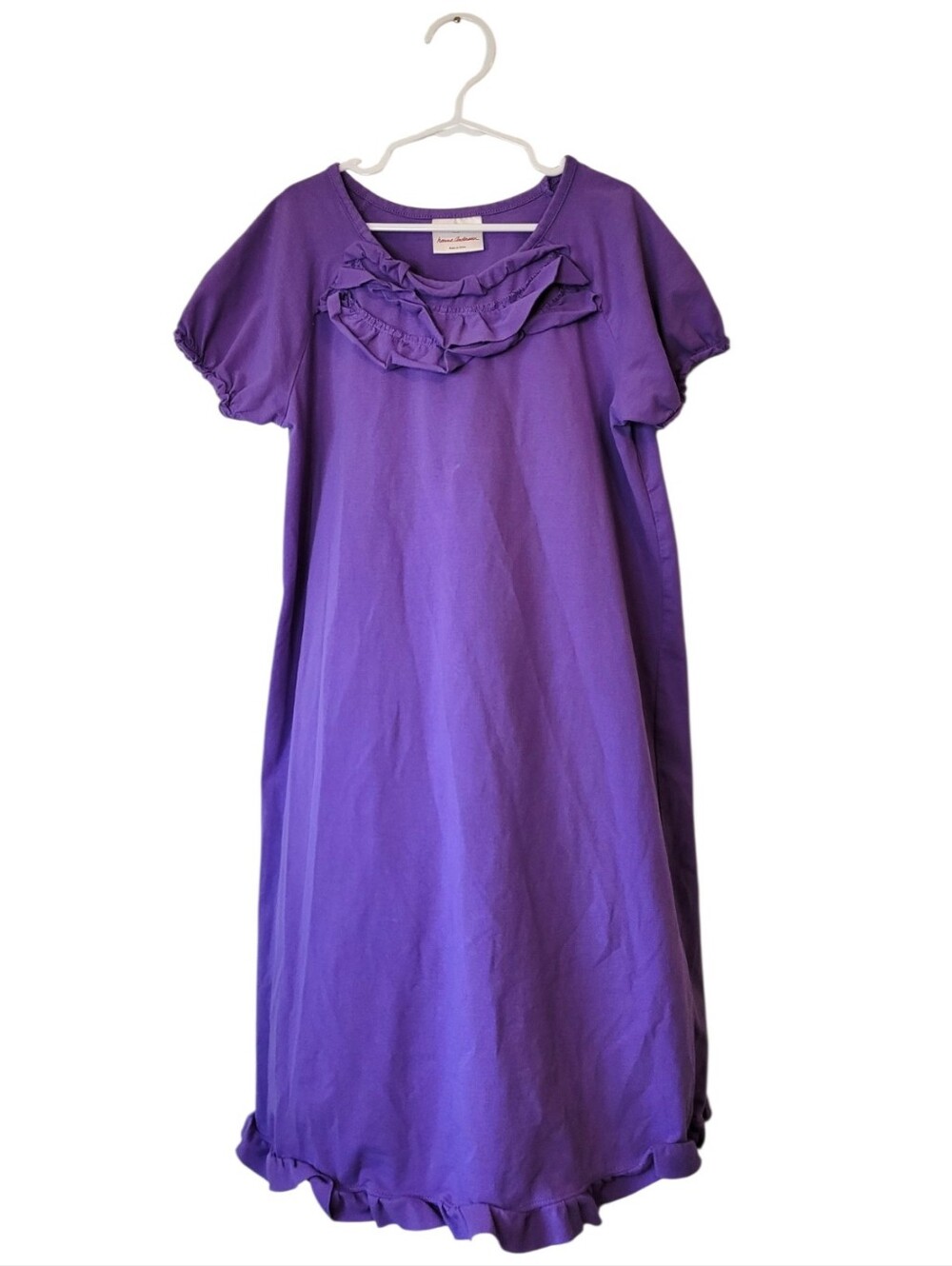 Hanna Andersson Girls Purple Ruffle Maxi Dress Size US 10 / 140 CM